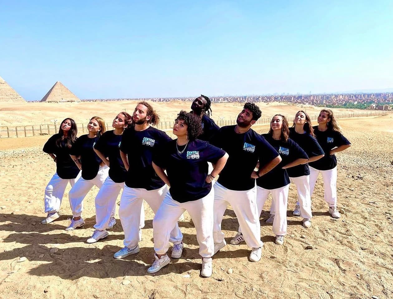 T-shirts representing Egypt in the dance scene
